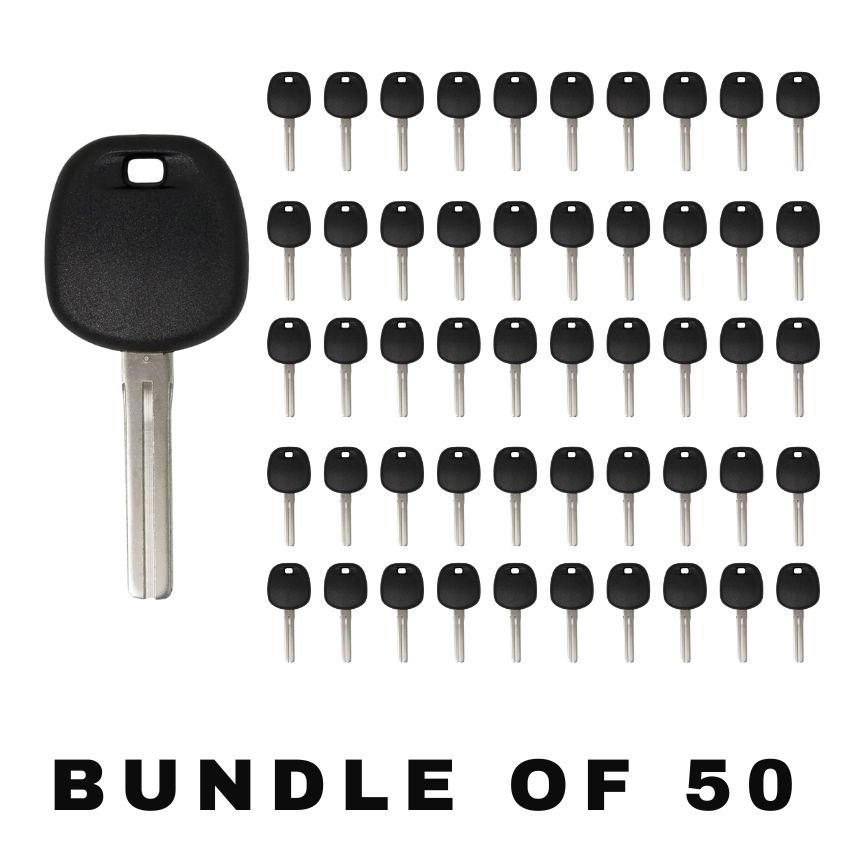50 X 2001-2010 Lexus Short Blade Transponder Key TOY50 (4D) (AFTERMARKET) (BUNDLE OF 50)