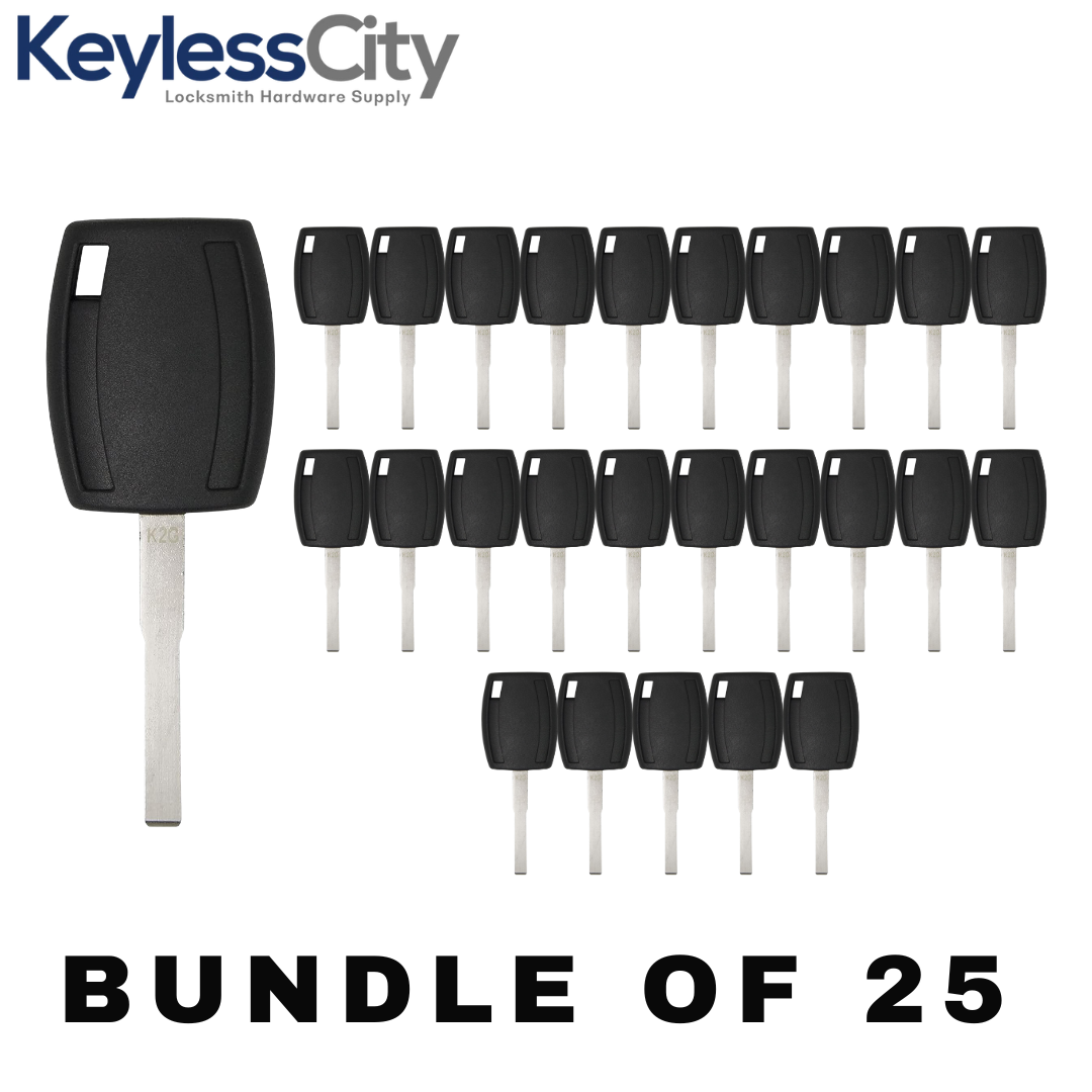 25 X 2011-2020 Ford / H94-PT / Side Mill Transponder Keys / Chip 4D63 80 Bit / 164-R8062 (AFTERMARKET) (BUNDLE OF 25)