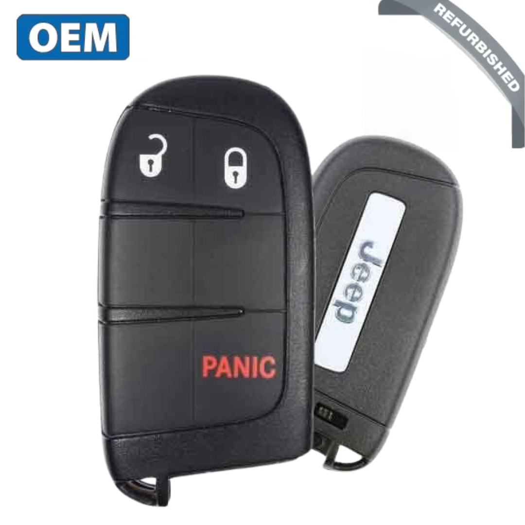 2017-2023 Jeep Compass / 3-Button Smart Key / PN: 68250335AB / M3N-40821302 (OEM Refurb)