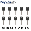 10 X 2013-2020 Ford Lincoln Side-Mill Transponder Key 128 Bit / HU101 (AFTERMARKET) (BUNDLE OF 10)