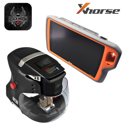 Black Widow - V2 - Deluxe Package - Portable Key Cutting Machine - Smart Phone & Tablet Support - Small And Portable with Xhorse - VVDI Key Tool PLUS Tablet - All In One Key Tool - ADVANCED PACKAGE