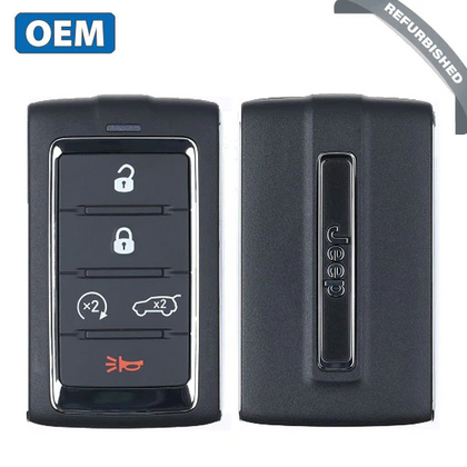 2021-2022 Jeep Grand Cherokee / 5-Button Smart Key / PN: 68377534AB / M3NWXFOB1 / JEEP BACK (OEM Refurb)