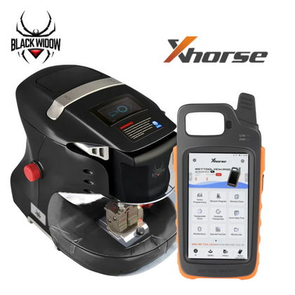 Black Widow - V2 - Essentials Package - Portable Key Cutting Machine - Smart Phone & Tablet Support with Xhorse - VVDI Key Tool MAX Pro - Built-In OBD And CANFD Modules