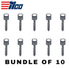 10 X Ilco - H75 - 1196FD - Ford - Metal Key Blank (BUNDLE OF 10)