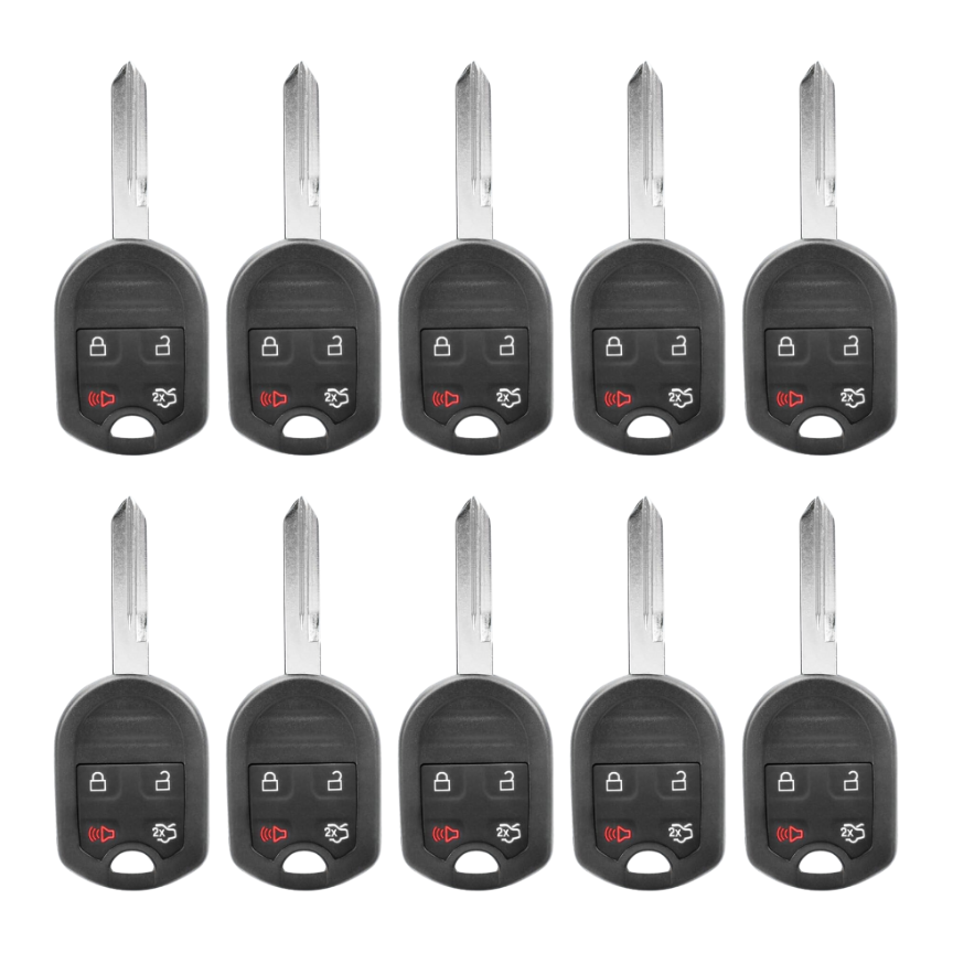 10 X 2000-2017 Ford Lincoln Mercury / 4-Button Remote Head Key / OUC60 ...