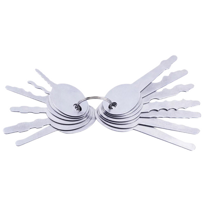 13-Piece Stainless Steel Jiggler Key Set (LOCK MONKEY)