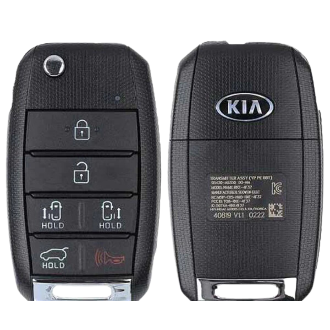 2019-2021 Kia Sedona / 6-Button Flip Key / PN: 95430-A9350 / TQ8-RKE-4F37 (YP PE 6BT) (OEM Refurb)