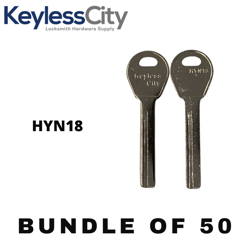 50 X HYN18 LEFT - Hyundai Key Blank - Test Key Blade (AFTERMARKET) (BUNDLE OF 50)