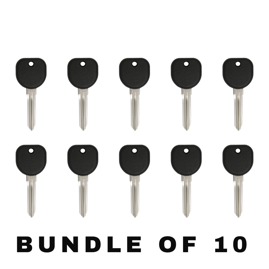 10 X 2004-2009  Buick Pontiac B107 / PT04 (PK3) - Z Keyway- Transponder Key (13 Chip) (AFTERMARKET) (BUNDLE OF 10)