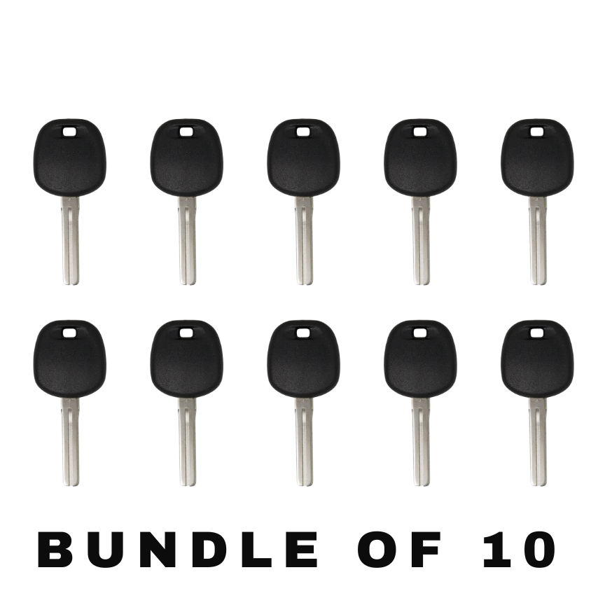 10 X 2001-2010 Lexus Short Blade Transponder Key TOY50 (4D) (AFTERMARKET) (BUNDLE OF 10)