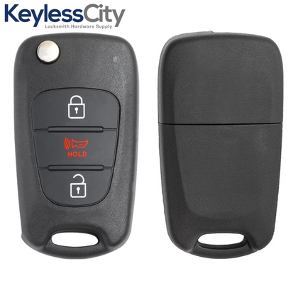 2010-2012 Kia Soul / 3-Button Flip Key / PN: 95430-2K250 / NY0SEKSAM11ATX (AM11MY) (AFTERMARKET)