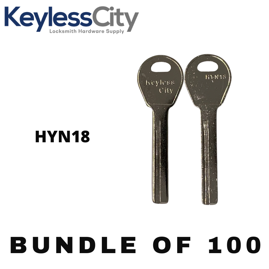100 X HYN18 LEFT - Hyundai Key Blank - Test Key Blade (AFTERMARKET) (BUNDLE OF 100)