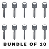 10 X Ilco - H75 - 1196FD - Ford - Metal Key Blank (BUNDLE OF 10)