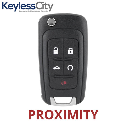 2010-2019 GM / 5-Button Flip Key / PEPS / PN: 13504199 / OHT01060512 / HU100 / PEPS (AFTERMARKET)