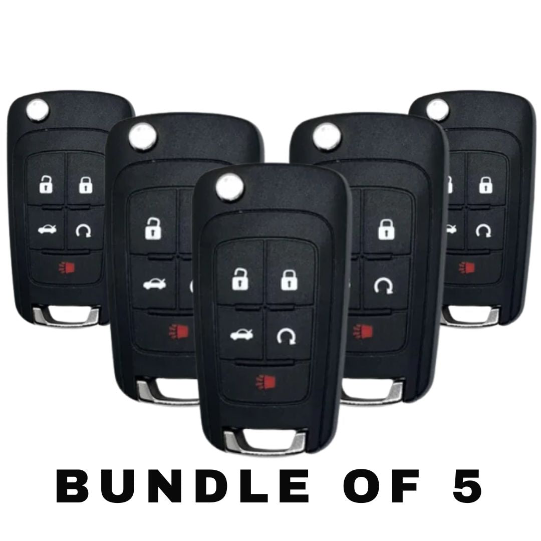 5 X 2010-2020 GM / 5-Button Flip Key / OHT01060512 (AFTERMARKET) (BUNDLE OF 5)