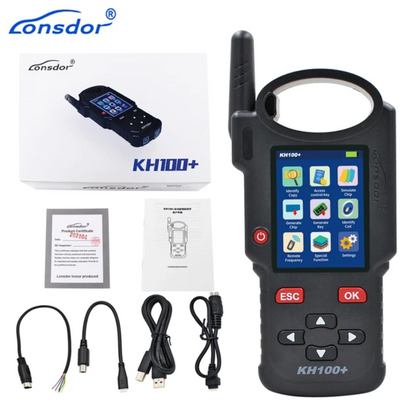 Lonsdor - KH100+ - Hand Held Remote Key Programmer - Generate Remotes - Copy Chips - Toyota H Chip