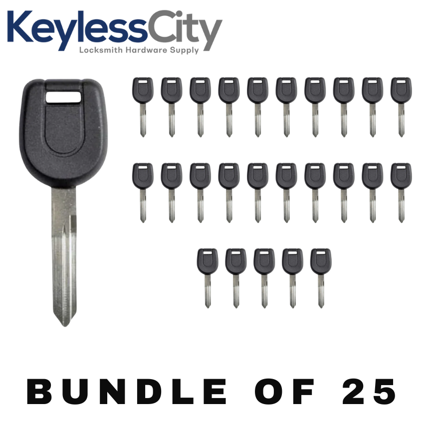 25 X 2000-2001 Mitsubishi - MIT9 Transponder Key - (4D 60 Chip) (AFTERMARKET) (BUNDLE OF 25)