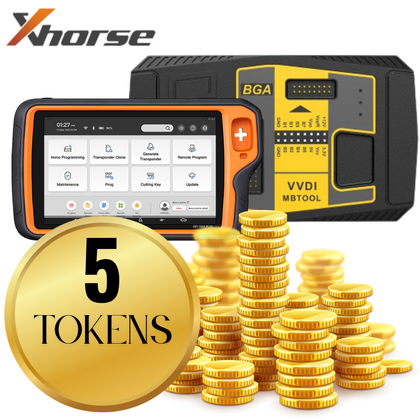 Xhorse - Token Packs for the VVDI MB & Key Tool PLUS Tablet (5 Tokens) - machine sold separately