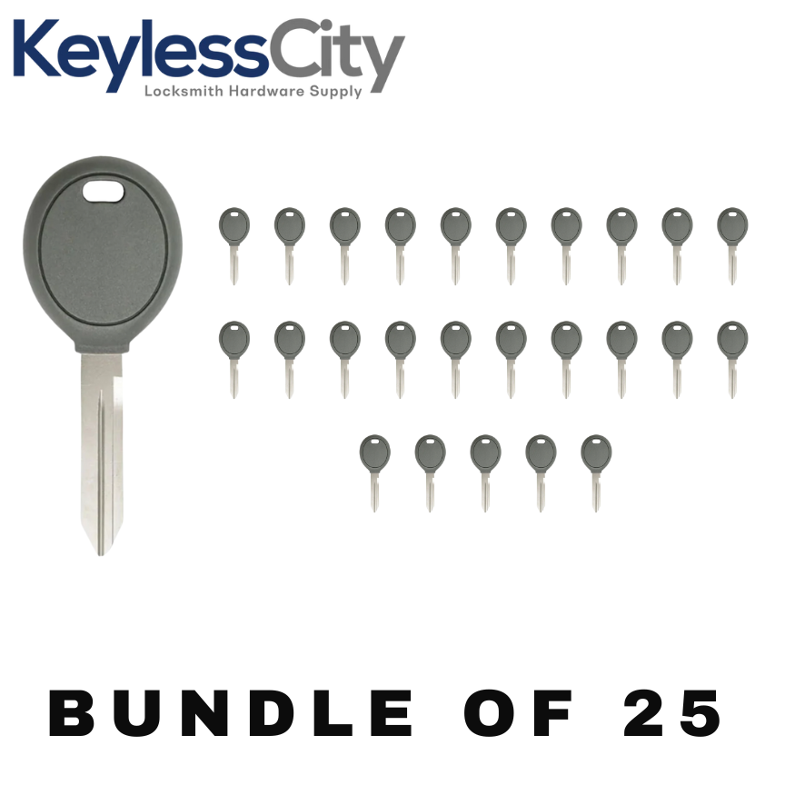 25 X 2001-2005 Dodge / Chrysler / Jeep / Y165 Transponder Key (Chip 4D61) (AFTERMARKET) (BUNDLE OF 25)