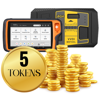 Xhorse - Token Packs for the VVDI MB & Key Tool PLUS Tablet (5 Tokens) - machine sold separately