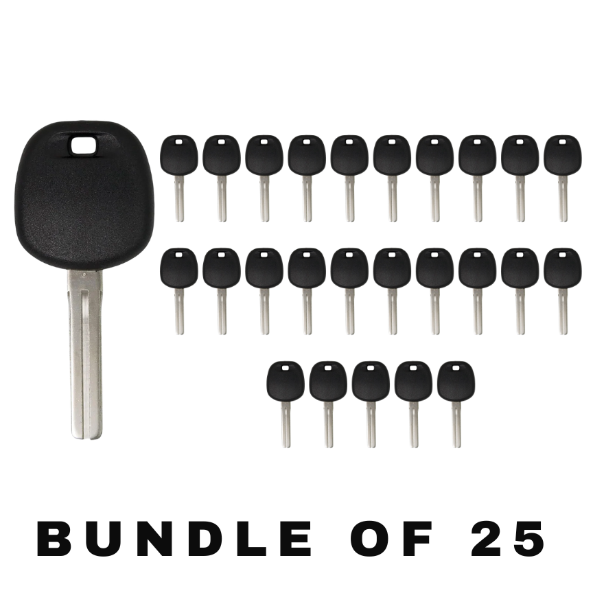 25 X 2001-2010 Lexus Short Blade Transponder Key TOY50 (4D) (AFTERMARKET) (BUNDLE OF 25)