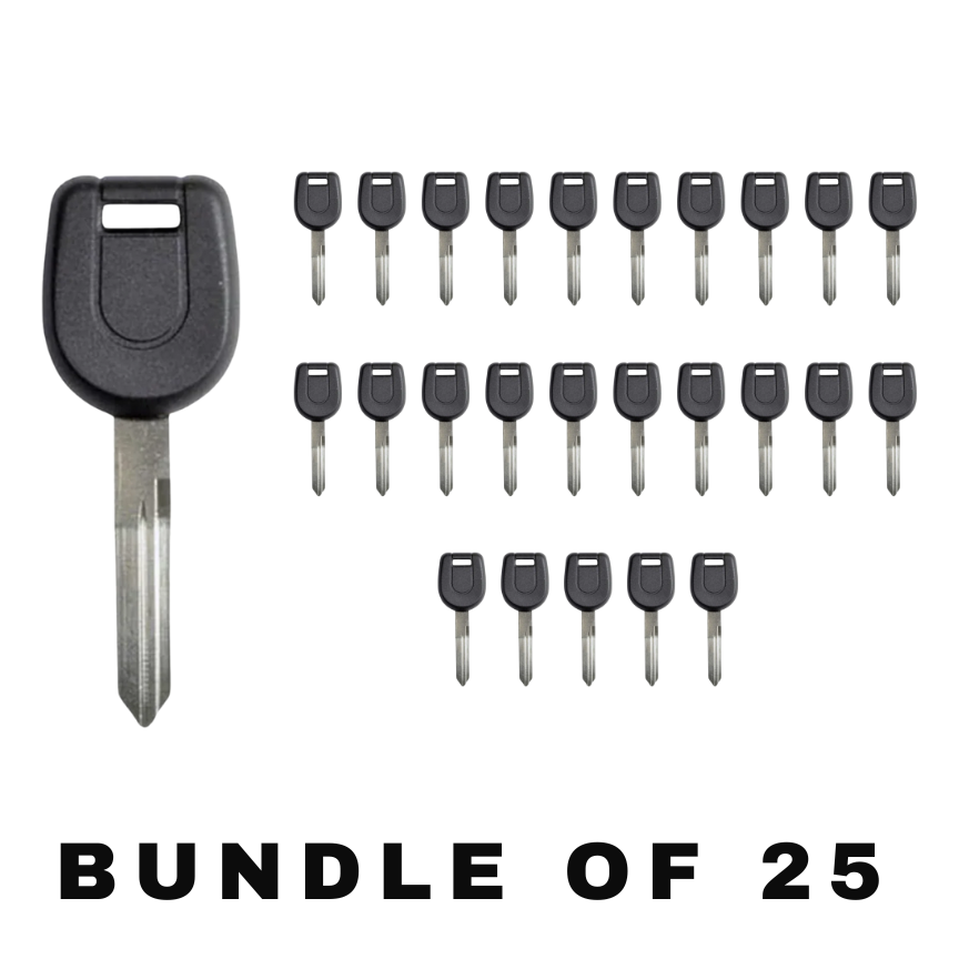 25 X 2000-2001 Mitsubishi - MIT9 Transponder Key - (4D 60 Chip) (AFTERMARKET) (BUNDLE OF 25)