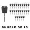 25 X 2013-2020 Ford Lincoln Side-Mill Transponder Key 128 Bit / HU101 (AFTERMARKET) (BUNDLE OF 25)
