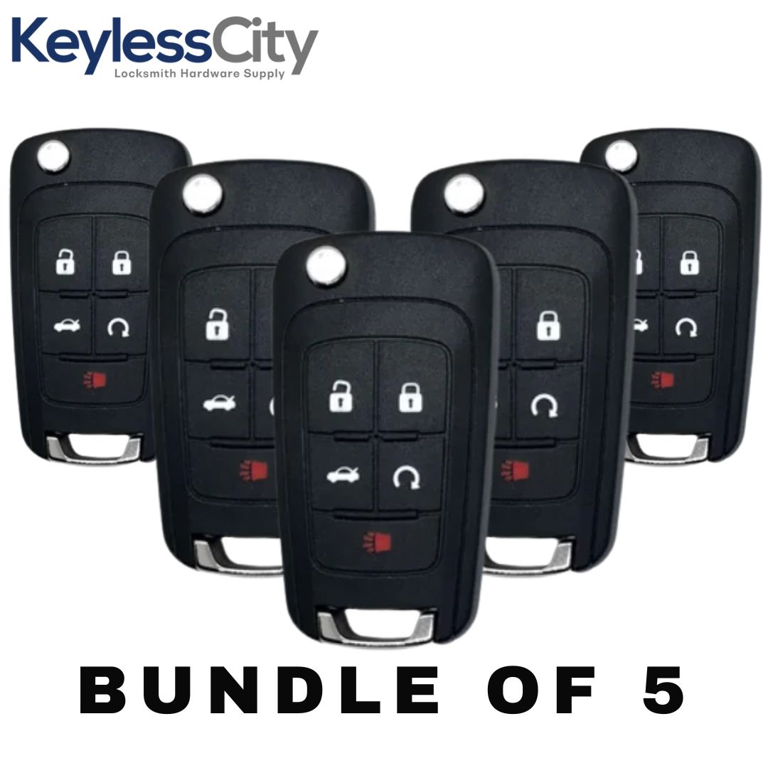 5 X 2010-2020 GM / 5-Button Flip Key / OHT01060512 (AFTERMARKET) (BUNDLE OF 5)