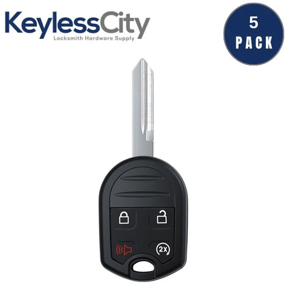 5 X 2009-2018 Ford F-Series Explorer / 4-Button Remote Head Key / OUC6000022 / (AFTERMARKET) (BUNDLE OF 5)