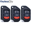 3 X 2018-2024 Jeep Wrangler Gladiator / 4-Button Smart Flip Key / PN: 68416784AA / OHT1130261 / SIP22 (AFTERMARKET) (BUNDLE OF 3)