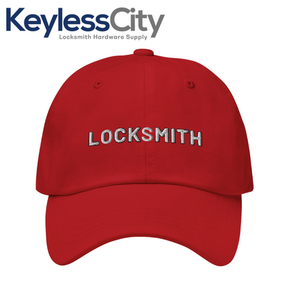Sun Visor Hat with Locksmith Logo - Burgundy Color
