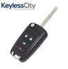 3 X 2010-2021 Chevrolet / 4-Button Flip Key / PN: 5921872 / OHT05918179 / HU100 / PEPS (AFTERMARKET) (BUNDLE OF 3)