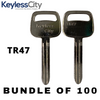 100 X TR47 - TOYOTA Key Blank - Test Key Blade (AFTERMARKET) (BUNDLE OF 100)