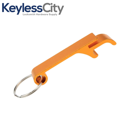 Orange Metal Key Fob Bottle Opener with Keychain – Durable and Stylish