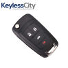3 X 2010-2021 Chevrolet / 4-Button Flip Key / PN: 5921872 / OHT05918179 / HU100 / PEPS (AFTERMARKET) (BUNDLE OF 3)