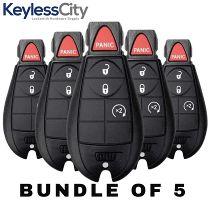 5 X 2013-2024 Dodge RAM / 4-Button Fobik Key / GQ4-53T (AFTERMARKET) (BUNDLE OF 5)