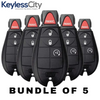 5 X 2013-2024 Dodge RAM / 4-Button Fobik Key / GQ4-53T (AFTERMARKET) (BUNDLE OF 5)
