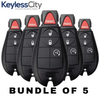 5 X 2013-2020 Dodge RAM / 4-Button Fobik Key / GQ4-53T (AFTERMARKET) (BUNDLE OF 5)