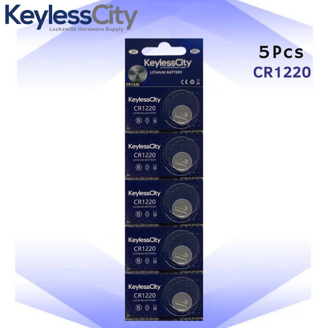 CR1220 - 3V Lithium Battery (5-Pack) – Keyless City CR1220 - 3V Lithium Battery (5-Pack) – Keyless City