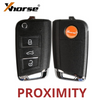 Xhorse XSMQB1EN MQB Style 3-Button Universal Flip Key Remote W/ Proximity Function For VVDI Key Tool