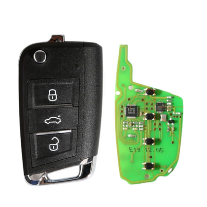 Xhorse XSMQB1EN MQB Style 3-Button Universal Flip Key Remote W/ Proximity Function For VVDI Key Tool