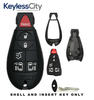 2008-2019 Chrysler Dodge Jeep VW 6-Button Fobik Key SHELL for IYZ-C01C (Aftermarket)