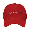 Sun Visor Hat with Locksmith Logo - Burgundy Color