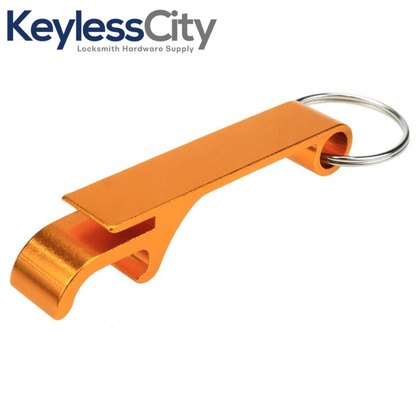 Orange Metal Key Fob Bottle Opener with Keychain – Durable and Stylish