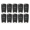 10 X 2010-2019 GM / 5-Button Flip Key / PEPS / PN: 13504199 / OHT01060512 / HU100 / PEPS (AFTERMARKET) (BUNDLE OF 10)