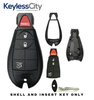 2008-2019 Chrysler Dodge Jeep VW 4-Button Fobik Key SHELL for IYZ-C01C (AFTERMARKET)