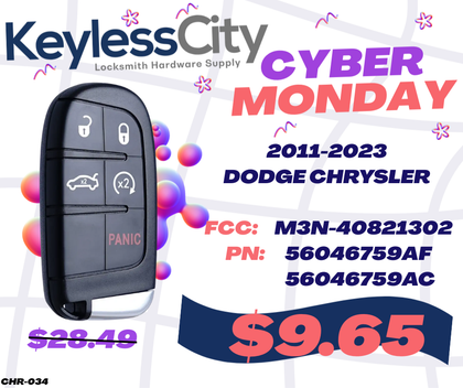 2011-2023 Dodge Chrysler / 5-Button Smart Key / M3N-40821302 (AFTERMARKET)