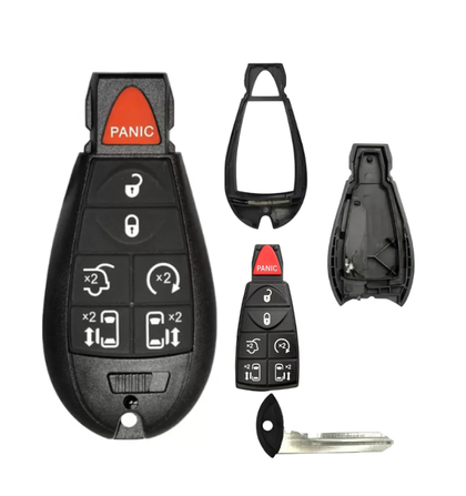 2008-2019 Chrysler Dodge Jeep VW 7-Button Fobik Key SHELL for IYZ-C01C / M3N5WY783X (Aftermarket)