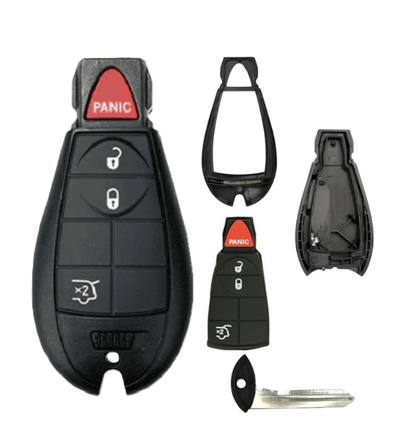 2008-2019 Chrysler Dodge Jeep VW 4-Button Fobik Key SHELL for IYZ-C01C / Hatch (AFTERMARKET)