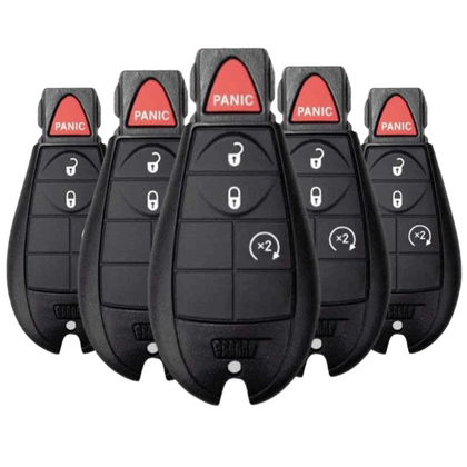5 X 2013-2024 Dodge RAM / 4-Button Fobik Key / GQ4-53T (AFTERMARKET) (BUNDLE OF 5)